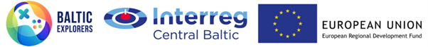 Baltic Explorers, EU and Interreg logos