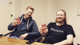 Statzonin founder-tiimi Kimmo Kuokkanen sekä Tomi Karila