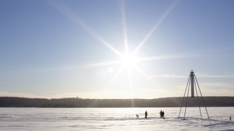 Lahti, lake Vesijärvi, winter