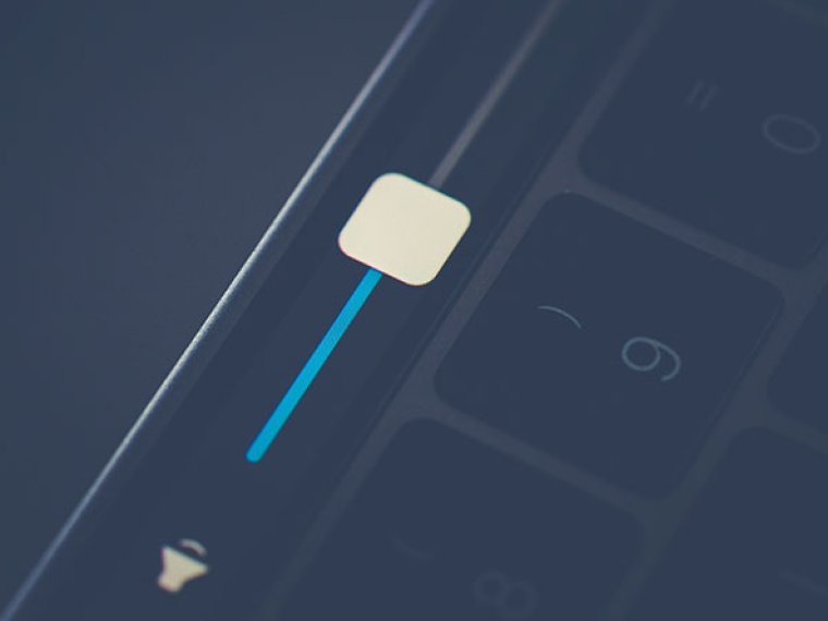 Detail laptop keyboard volume