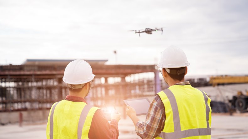 Drone used for as-build BIM