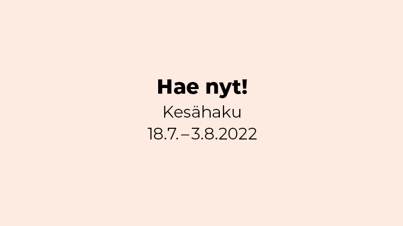 Kesähaku 2022 alkaa